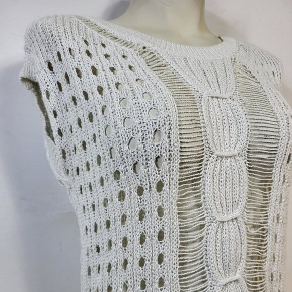 Temperance White Knitted Blouse - Picture 6 of 7